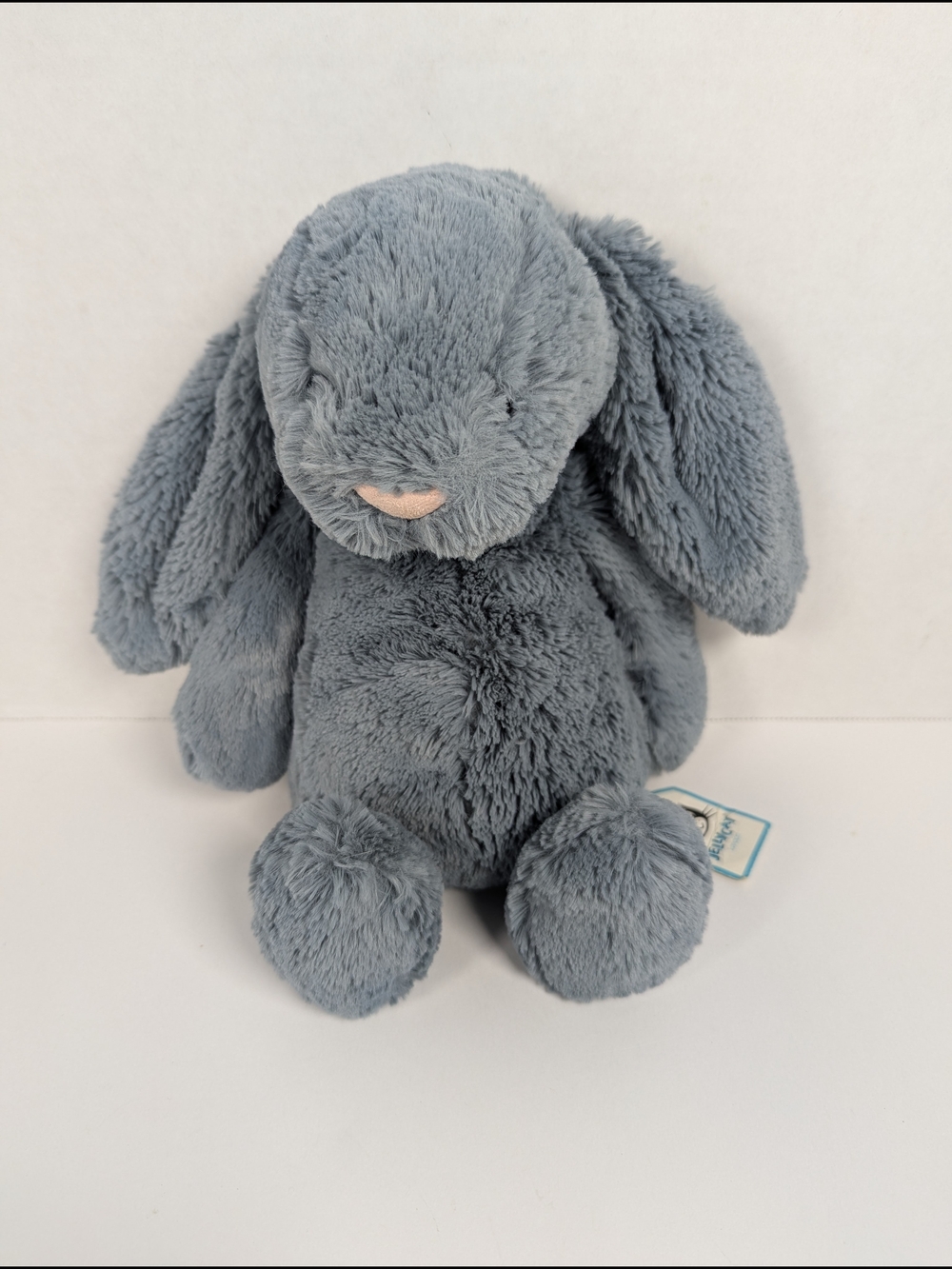NWT Jellycat Medium Bashful Dusky Blue Bunny 12" Retired